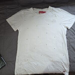 N:Philanthropy Woman White Shirt Size XS With Diamonds.